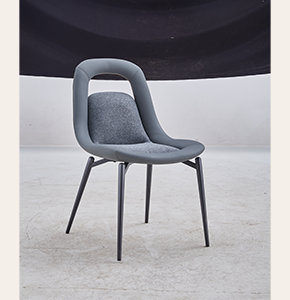 Agnes Modern Leather Dining Chairs - Italian Minimalist Upholstered Seating with Metal Legs for Luxury Living Spaces