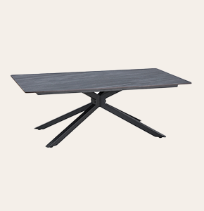 Kato Modern Grey MDF Rectangular Dining Table - Durable Dark Grey Kitchen, Living Room & Multi-Room Dining Table
