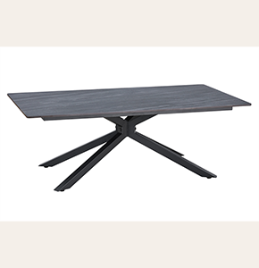 Kato Modern Grey MDF Rectangular Dining Table - Durable Dark Grey Kitchen, Living Room & Multi-Room Dining Table