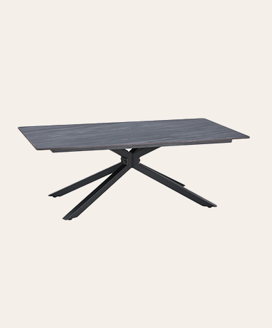 Kato Modern Grey MDF Rectangular Dining Table – Durable Dark Grey Kitchen, Living Room & Multi-Room Dining Table
