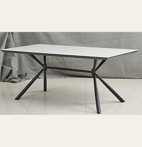 Luca Modern Dining table with Dual-Layer MDF&Glass Top – Ergonomic Design for Contemporary Spaces