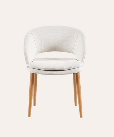 Arfa Modern Upholstered Armless Side Chairs – Natural Metal Leg Design for Contemporary Living & Dining & Office Spaces