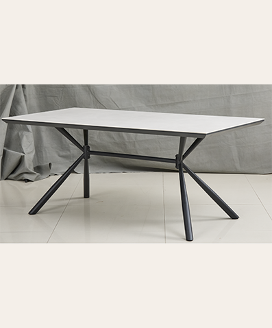 Luca Modern Dining table with Dual-Layer MDF&Glass Top – Ergonomic Design for Contemporary Spaces