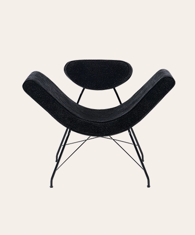 Luma Modern Lounge Chair | Curved Moon Design & Ultra-Comfort for Living Rooms