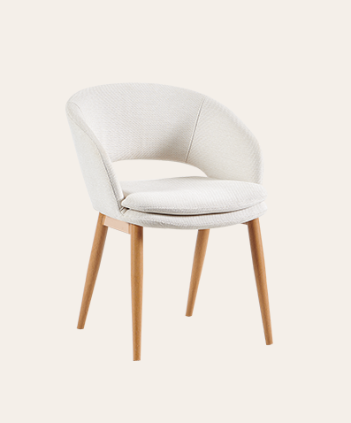 Arfa Modern Upholstered Armless Side Chairs – Natural Metal Leg Design for Contemporary Living & Dining & Office Spaces