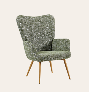Azuris Modern Lounge Chair with Metal Legs - Upholstered Armchair for Contemporary Living Rooms & Bedroom & Home & Office