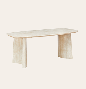 Oval MDF Veneer Dining Table – Contemporary Lightweight Design for Modern Dining Rooms