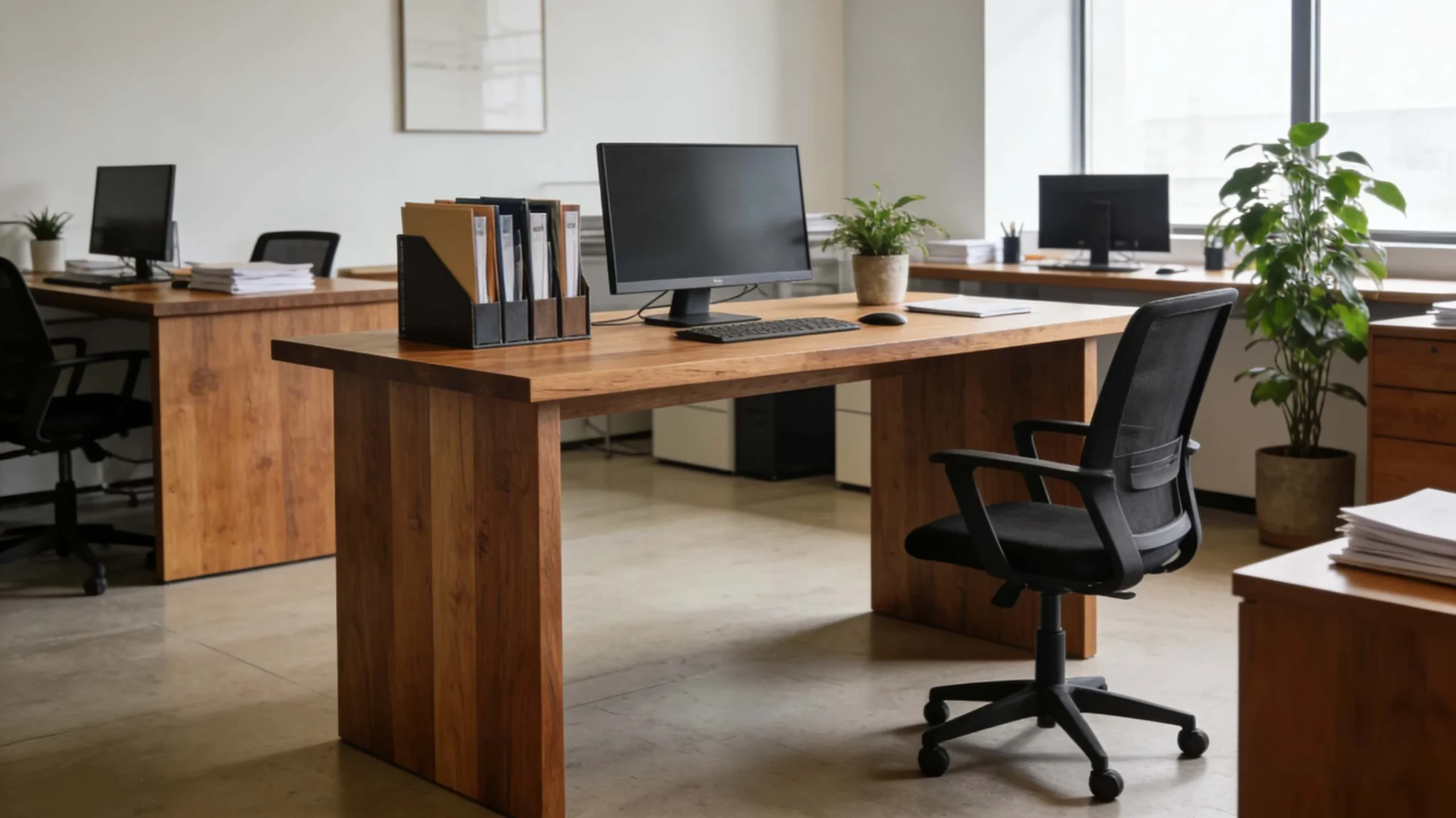 office desk for commercial workspace with custom size and workstation layout options